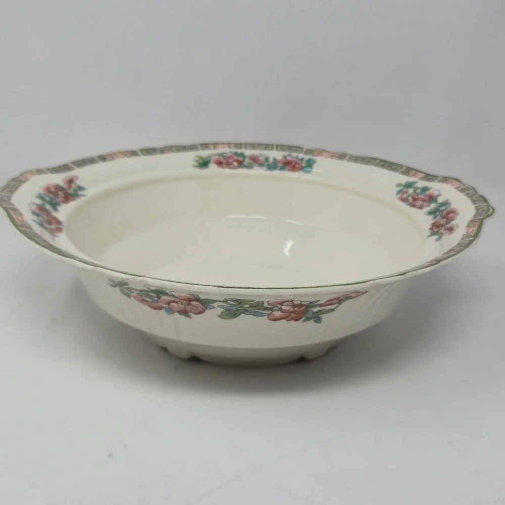Vintage Myott Staffordshire England Floral Serving Bowl 9